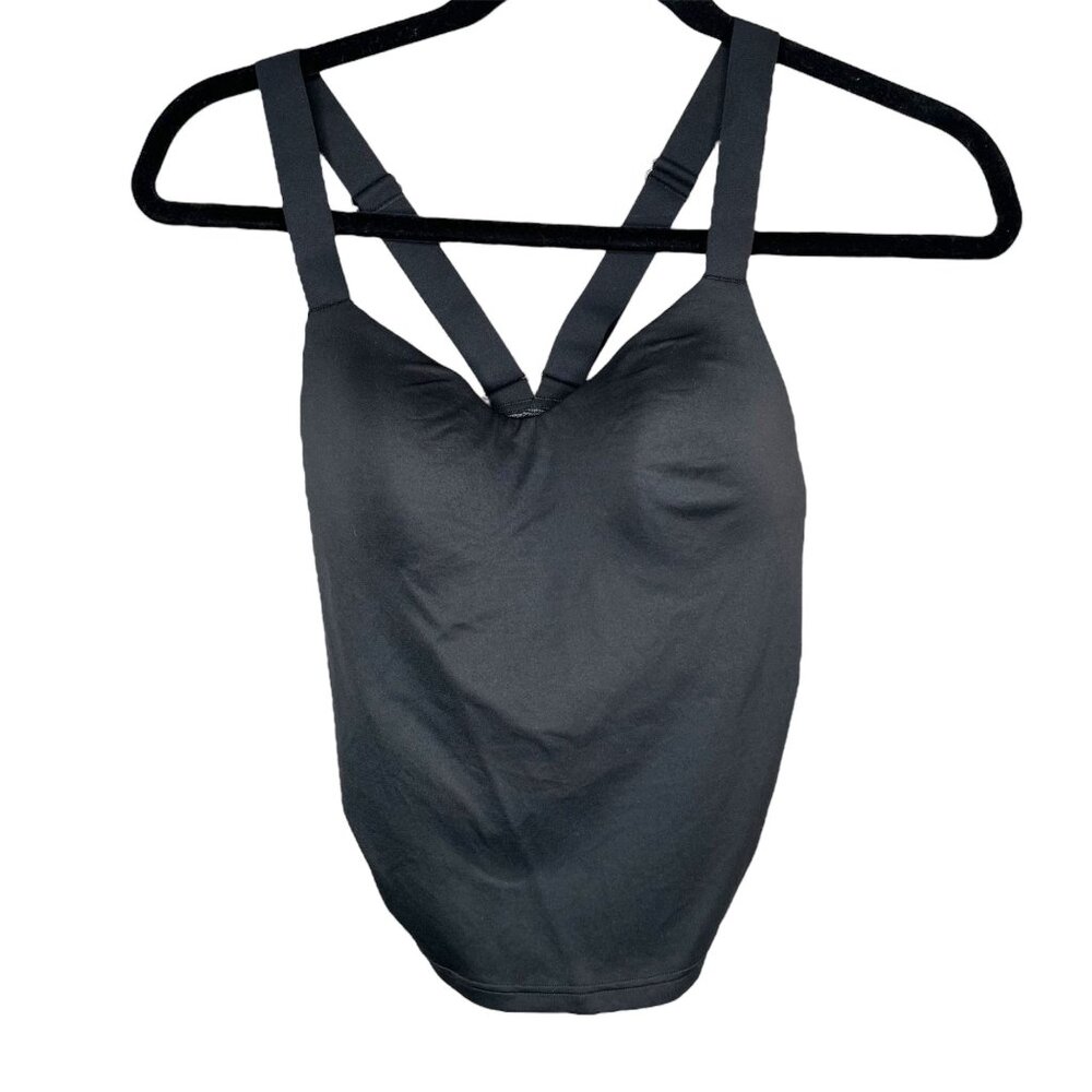 Victorias Secret On Point Black Ruched Strappy Sports Bra top S